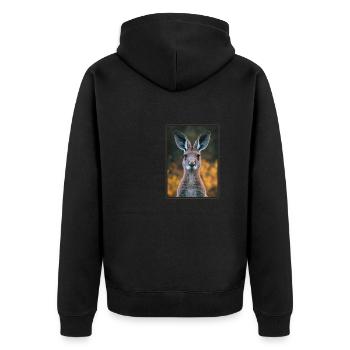 Kangourous Kangourou - Veste à capuche bio Premium Unisexe - noir - Dos - Nico (187cm)
