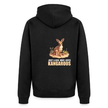 Kangourous Kangourou - Veste à capuche bio Premium Unisexe - noir - Dos - Nico (187cm)
