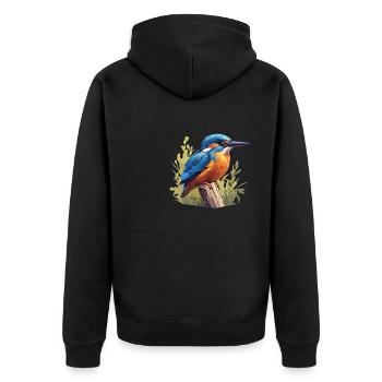 Martin-pêcheur Martin-pêcheur - Veste à capuche bio Premium Unisexe - noir - Dos - Nico (187cm)