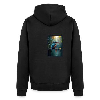 Martin-pêcheur Martin-pêcheur - Veste à capuche bio Premium Unisexe - noir - Dos - Nico (187cm)