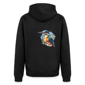 Martin-pêcheur Martin-pêcheur - Veste à capuche bio Premium Unisexe - noir - Dos - Nico (187cm)