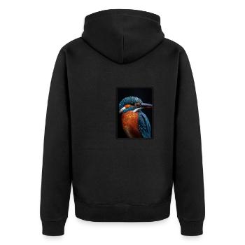 Martin-pêcheur Martin-pêcheur - Veste à capuche bio Premium Unisexe - noir - Dos - Nico (187cm)