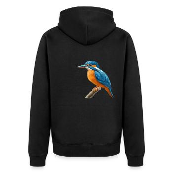 Martin-pêcheur Martin-pêcheur - Veste à capuche bio Premium Unisexe - noir - Dos - Nico (187cm)