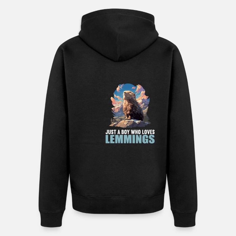 Lemmings Lemming - Veste à capuche bio Premium Unisexe - noir