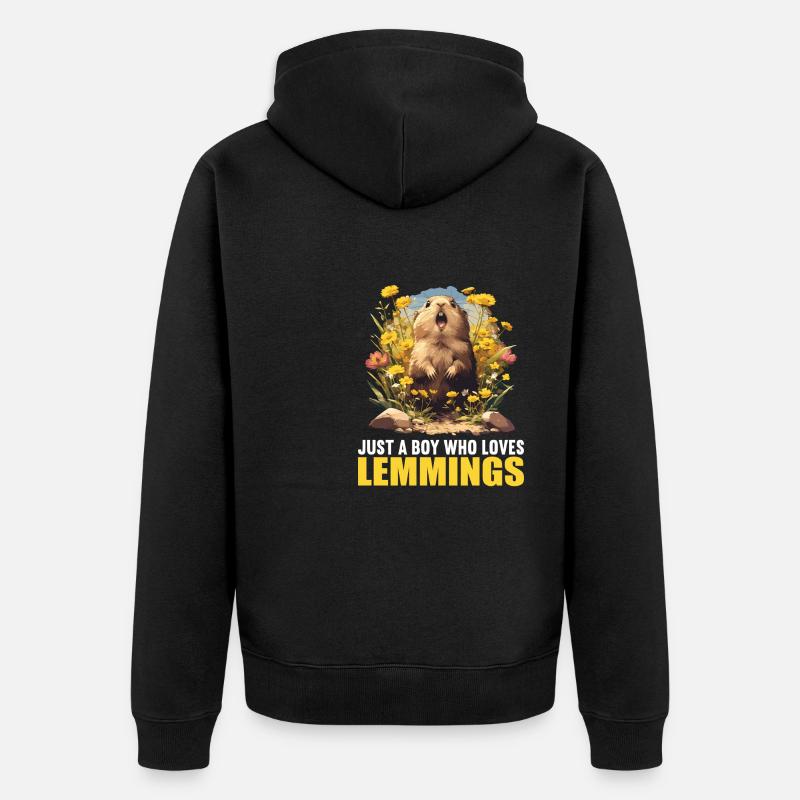 Lemmings Lemming - Veste à capuche bio Premium Unisexe - noir