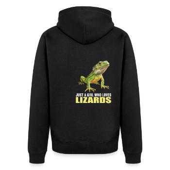 Lézards Lézard - Veste à capuche bio Premium Unisexe - noir - Dos - Nico (187cm)