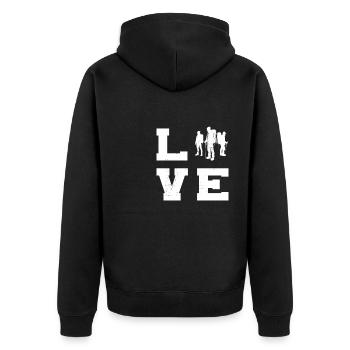 Hommes Escalade de bloc Escalade Femmes - Veste à capuche bio Premium Unisexe - noir - Dos - Nico (187cm)