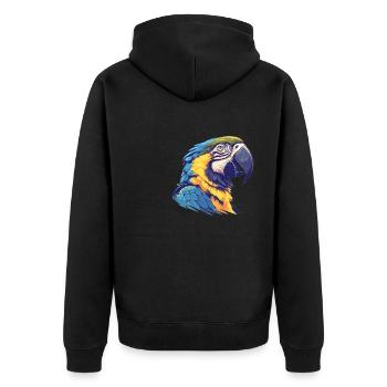 Aras Ara - Unisex Premium Bio Zip Hoodie - Schwarz - Hinten - Nico (187cm)