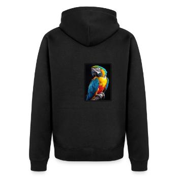 Aras Ara - Unisex Premium Bio Zip Hoodie - Schwarz - Hinten - Nico (187cm)