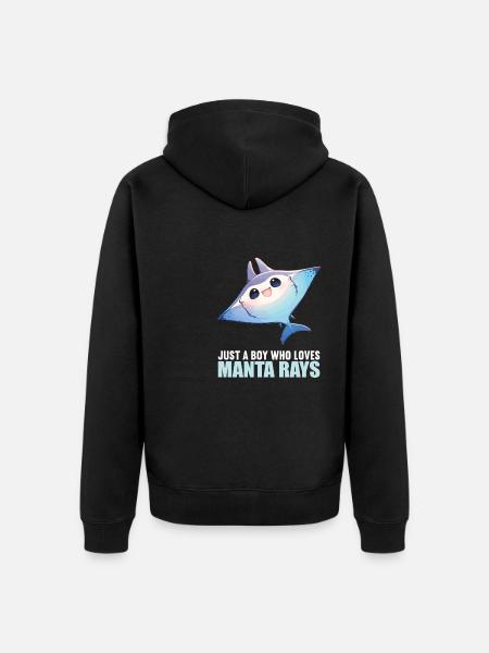 Manta Rays Manta Rays - Unisex Premium Organic Zip Hoodie - black