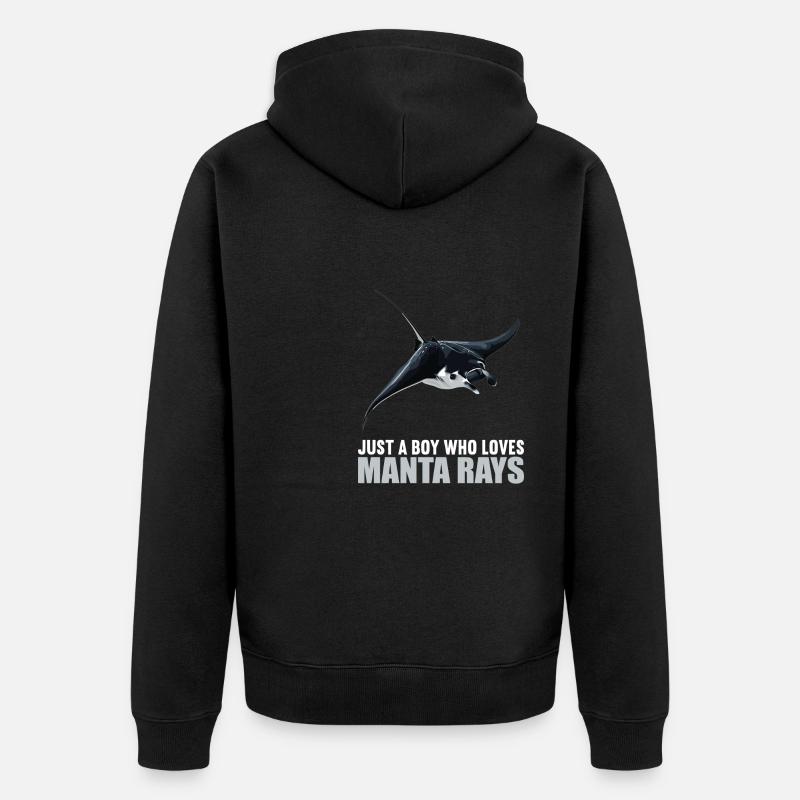 Raies manta Raies manta - Veste à capuche bio Premium Unisexe - noir