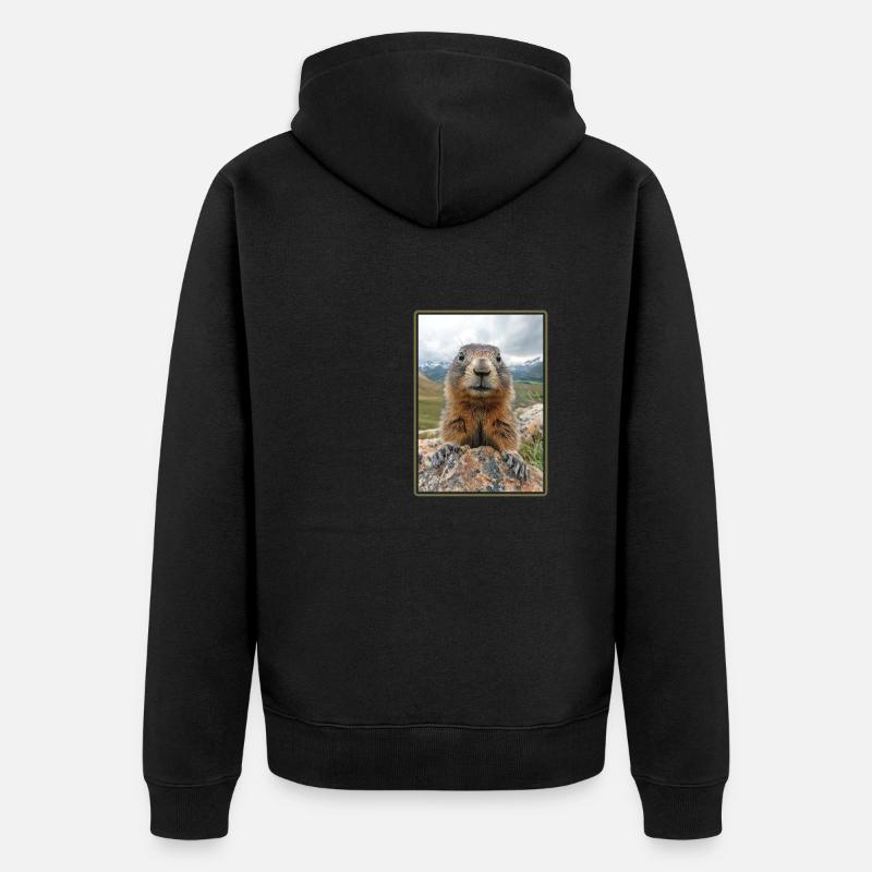 Marmottes Marmottes - Veste à capuche bio Premium Unisexe - noir