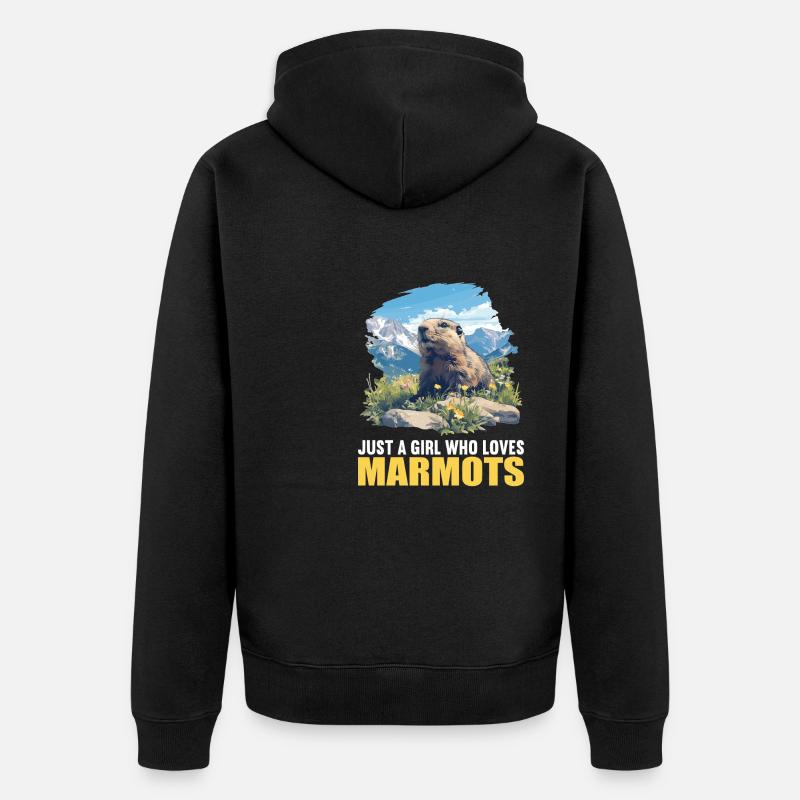 Marmottes Marmottes - Veste à capuche bio Premium Unisexe - noir