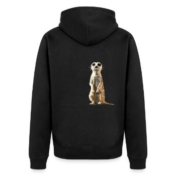 Meerkat Erdmännchen - Veste à capuche bio Premium Unisexe - noir - Dos - Nico (187cm)