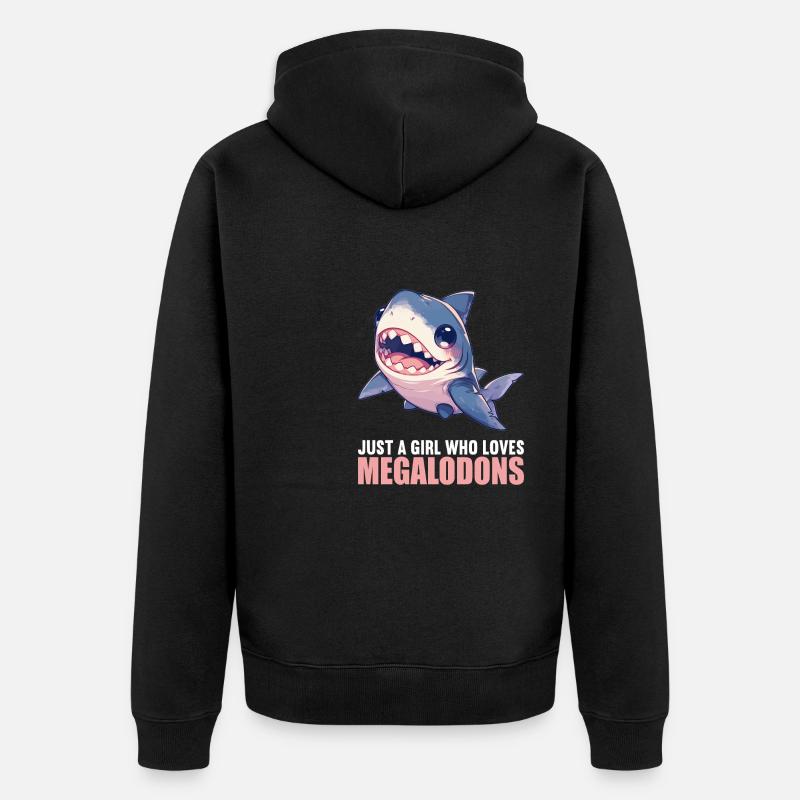 Mégalodons Megalodon - Veste à capuche bio Premium Unisexe - noir