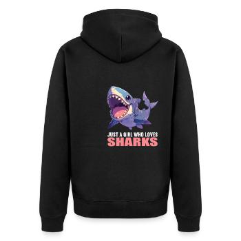 Requins Requin - Veste à capuche bio Premium Unisexe - noir - Dos - Nico (187cm)