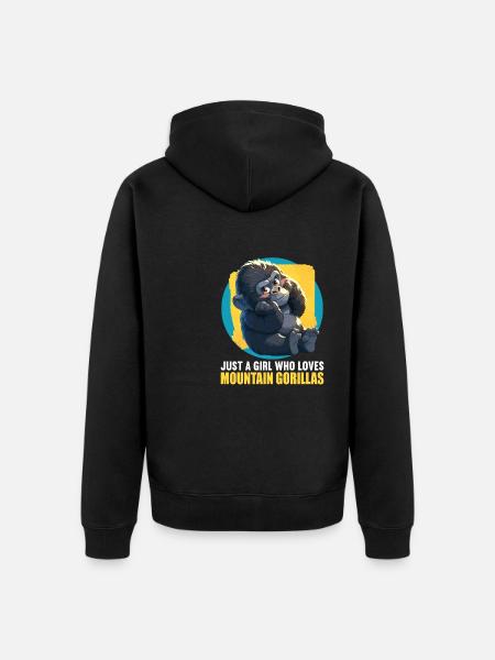 Berggorillas Berggorilla - Unisex Premium Bio Zip Hoodie - Schwarz
