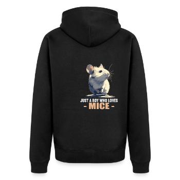 Souris Souris - Veste à capuche bio Premium Unisexe - noir - Dos - Nico (187cm)