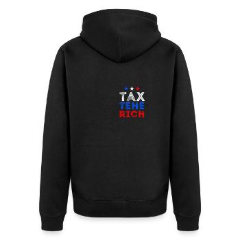 Taxer les riches Amérique - Veste à capuche bio Premium Unisexe - noir - Dos - Nico (187cm)