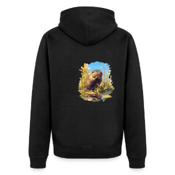 Rat musqué - Veste à capuche bio Premium Unisexe - noir - Dos - Nico (187cm)