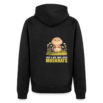 Rat musqué - Veste à capuche bio Premium Unisexe - noir - Dos - Nico (187cm)