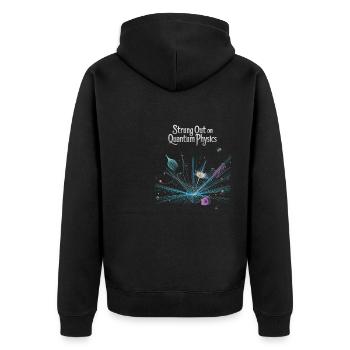 S’articuler autour de la conception de la physique quantique - Veste à capuche bio Premium Unisexe - noir - Dos - Nico (187cm)