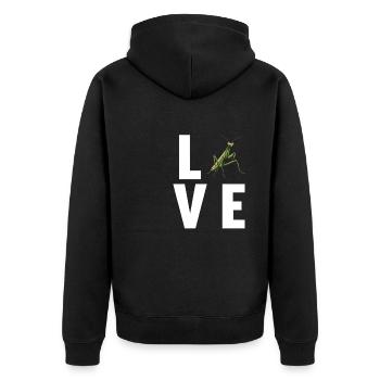 Praying mantises Praying mantis - Unisex Premium Organic Zip Hoodie - black - Back - Nico (187cm)