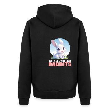 Lapin Lapin - Veste à capuche bio Premium Unisexe - noir - Dos - Nico (187cm)