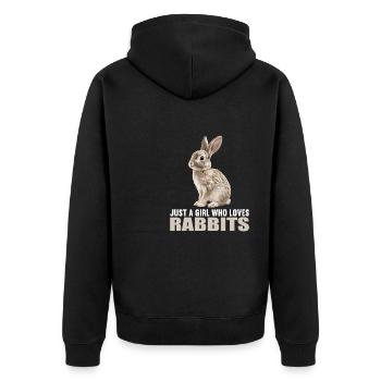 Lapin Lapin - Veste à capuche bio Premium Unisexe - noir - Dos - Nico (187cm)