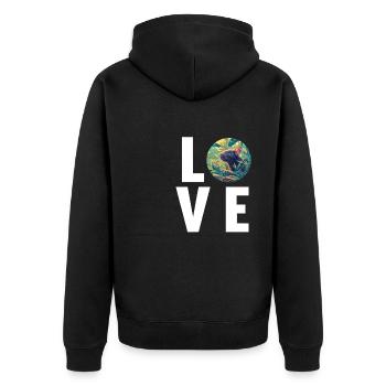 Rat Rat - Unisex Premium Organic Zip Hoodie - black - Back - Nico (187cm)
