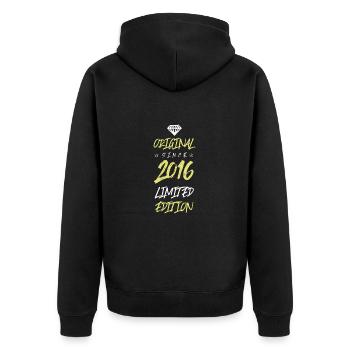 Édition limitée 2016 - Veste à capuche bio Premium Unisexe - noir - Dos - Nico (187cm)