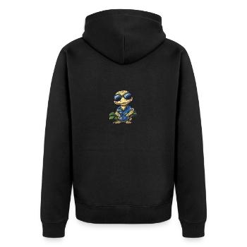 Serpent Cobra Bande Dessinée Cool Été - Veste à capuche bio Premium Unisexe - noir - Dos - Nico (187cm)