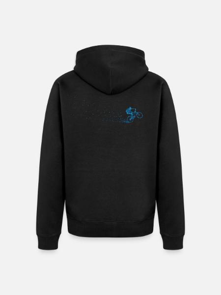 Mountainbiker Mountainbike - Unisex Premium Bio Zip Hoodie - Schwarz