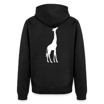 SOPHIE - Unisex Premium Organic Zip Hoodie - black - Back - Nico (187cm)