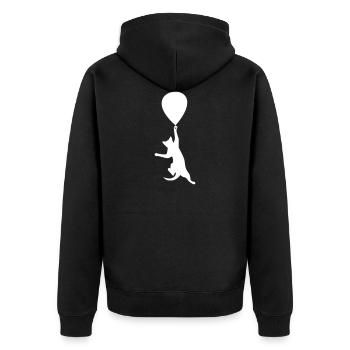 Ballon de chat - Veste à capuche bio Premium Unisexe - noir - Dos - Nico (187cm)