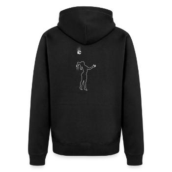 Chemise de passe-temps de joueur de volleyball - Veste à capuche bio Premium Unisexe - noir - Dos - Nico (187cm)