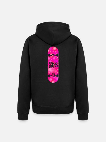 skate skate - Veste à capuche bio Premium Unisexe - noir