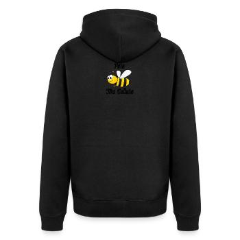 Permaculture - Père ma culture - Abeille jardinage - Veste à capuche bio Premium Unisexe - noir - Dos - Nico (187cm)