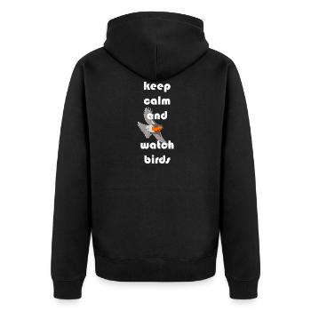 Bird Watching Birds Watching Birding Bird - Unisex Premium Organic Zip Hoodie - black - Back - Nico (187cm)