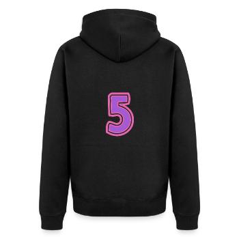 5. 5 ANS. 5e ANNIVERSAIRE. ANNIVERSAIRE 5 ANS - Veste à capuche bio Premium Unisexe - noir - Dos - Nico (187cm)