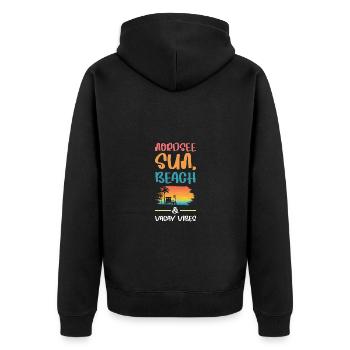 Ambiance de vacances à la mer du Nord - Veste à capuche bio Premium Unisexe - noir - Dos - Nico (187cm)