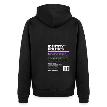Identity Politics Pride Lgbtq Rainbow Transgender - Unisex Premium Bio Zip Hoodie - Schwarz - Hinten - Nico (187cm)
