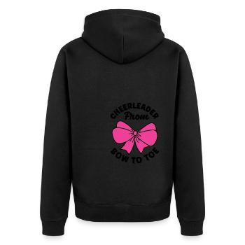 Cheerleader From Bow To Tow Cheerleading Cheerdanc - Unisex Premium Bio Zip Hoodie - Schwarz - Hinten - Nico (187cm)