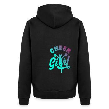 Cheer Girl Cheerleading Cheerleader Cheerdance Gym - Unisex Premium Bio Zip Hoodie - Schwarz - Hinten - Nico (187cm)