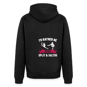 If Acrobats Would Be Easy Acrobatics Acrobat Gymna - Unisex Premium Bio Zip Hoodie - Schwarz - Hinten - Nico (187cm)