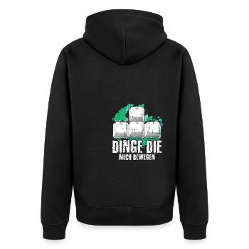 Dinge Die Mich Bewegen Gamer Gaming Zocker Zocken - Unisex Premium Bio Zip Hoodie - Schwarz - Hinten - Nico (187cm)