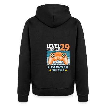 29. Geburtstag Gamer zocken Geburtstjahr 1994 - Unisex Premium Bio Zip Hoodie - Schwarz - Hinten - Nico (187cm)