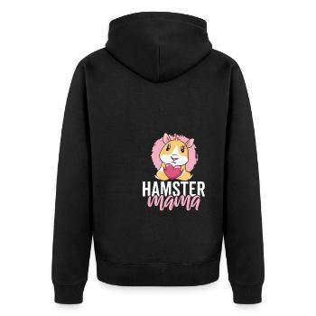 Hamster Mama Animal Lover Pet Owner Rodents Hamste - Unisex Premium Bio Zip Hoodie - Schwarz - Hinten - Nico (187cm)