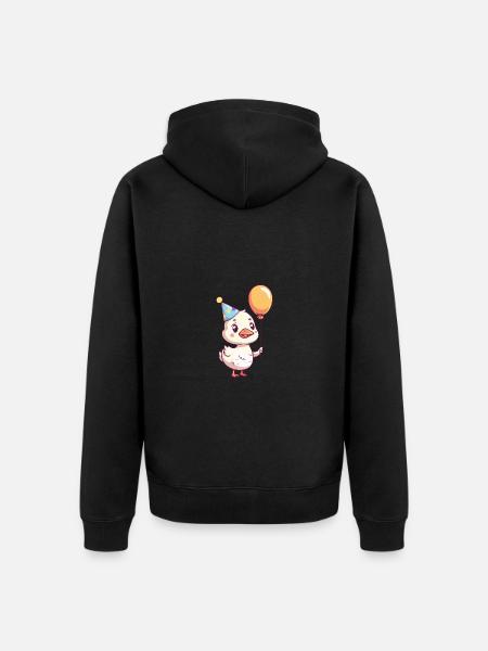 Goose Birthday Comic - Unisex Premium Organic Zip Hoodie - black