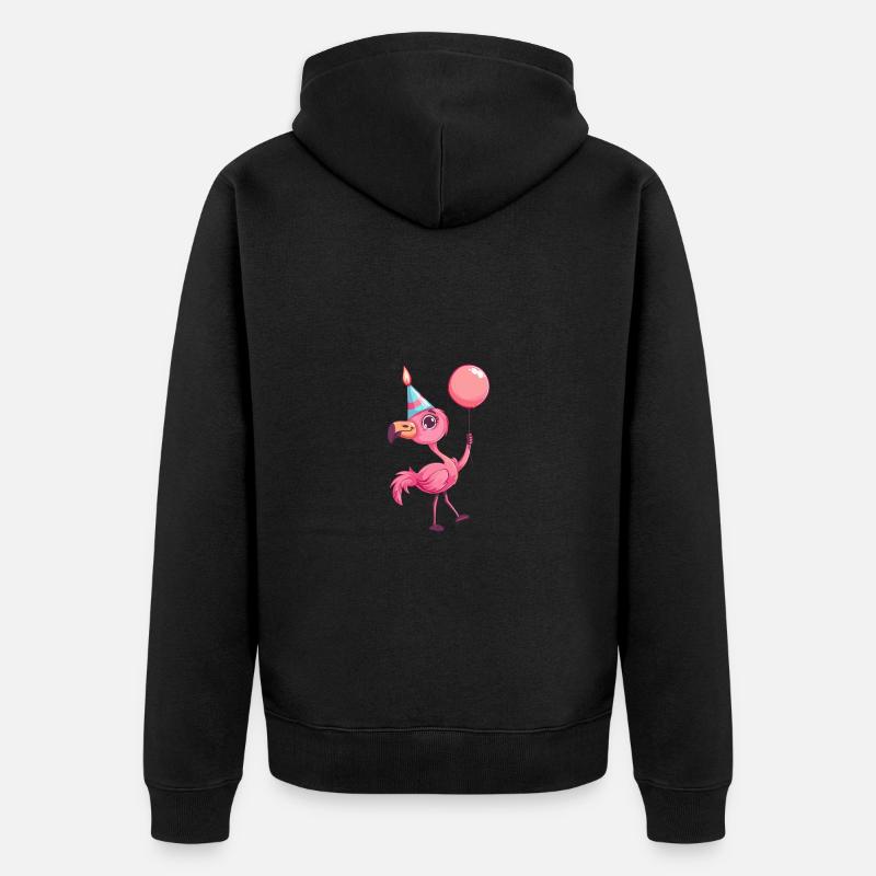 Bande dessinée d’anniversaire Flamingo - Veste à capuche bio Premium Unisexe - noir